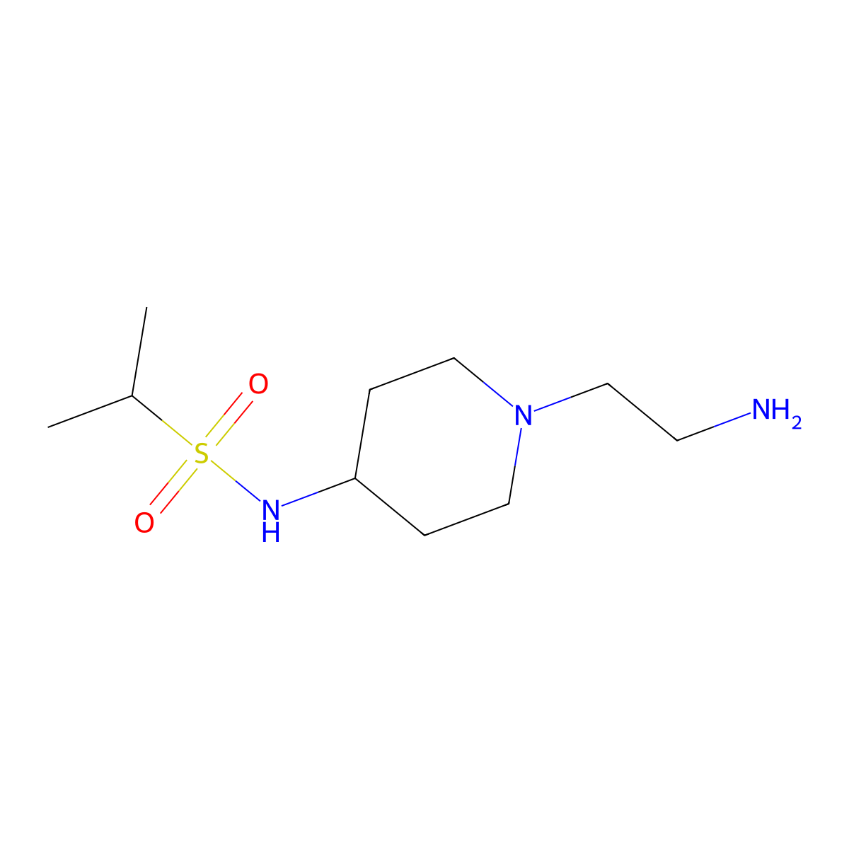 N-[1-(2-aminoethyl)piperidin-4-yl]propane-2-sulfonamide molecular structure, CAS 1342562-02-0