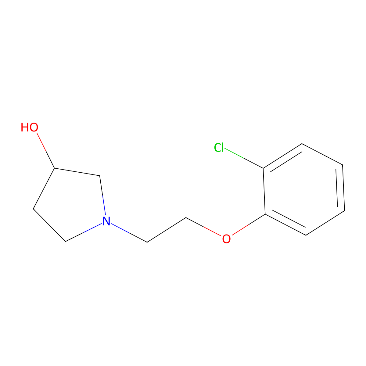 1-[2-(2-Chlorophenoxy)ethyl]pyrrolidin-3-ol molecular structure, CAS 1342564-28-6