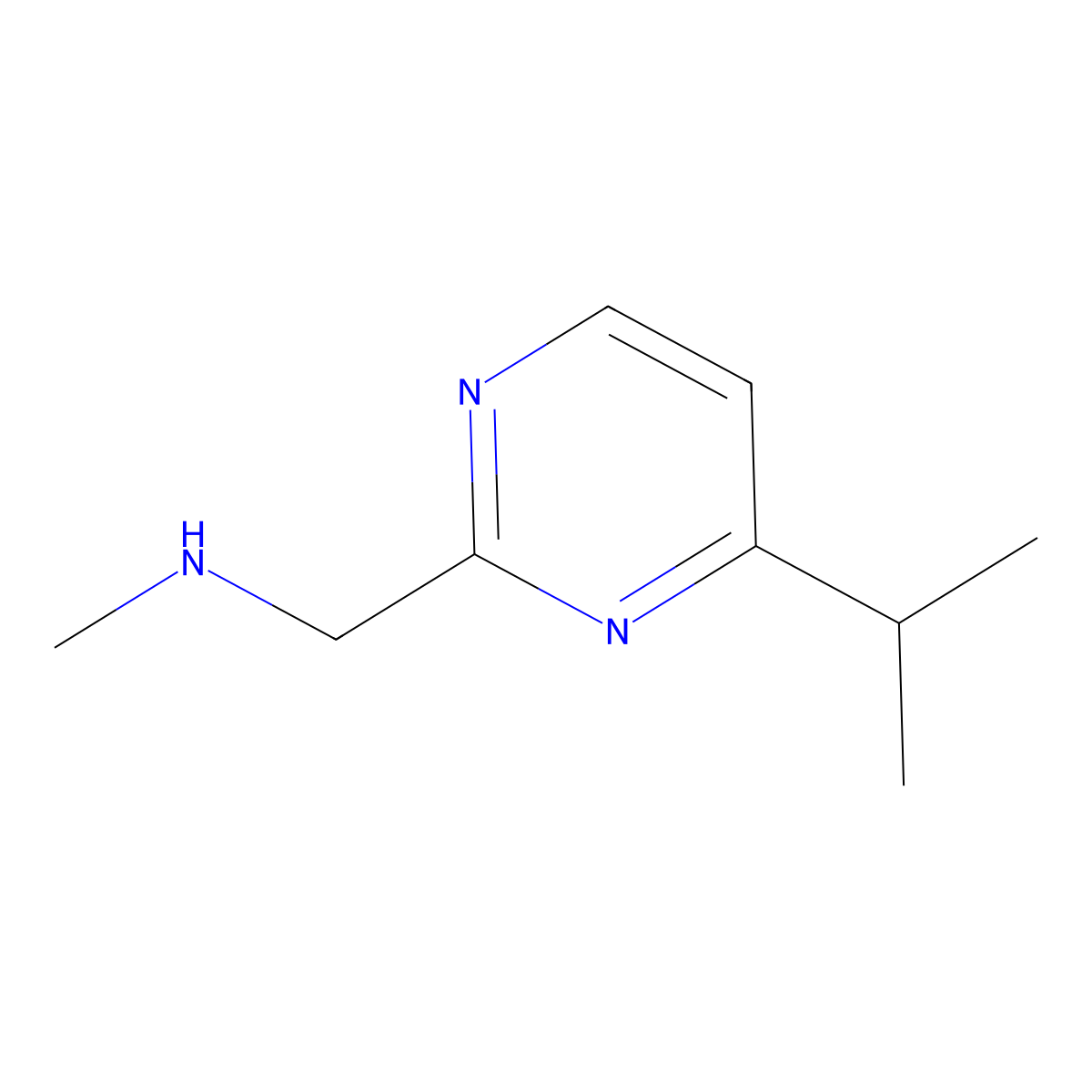Methyl({[4-(propan-2-yl)pyrimidin-2-yl]methyl})amine molecular structure, CAS 1342564-64-0
