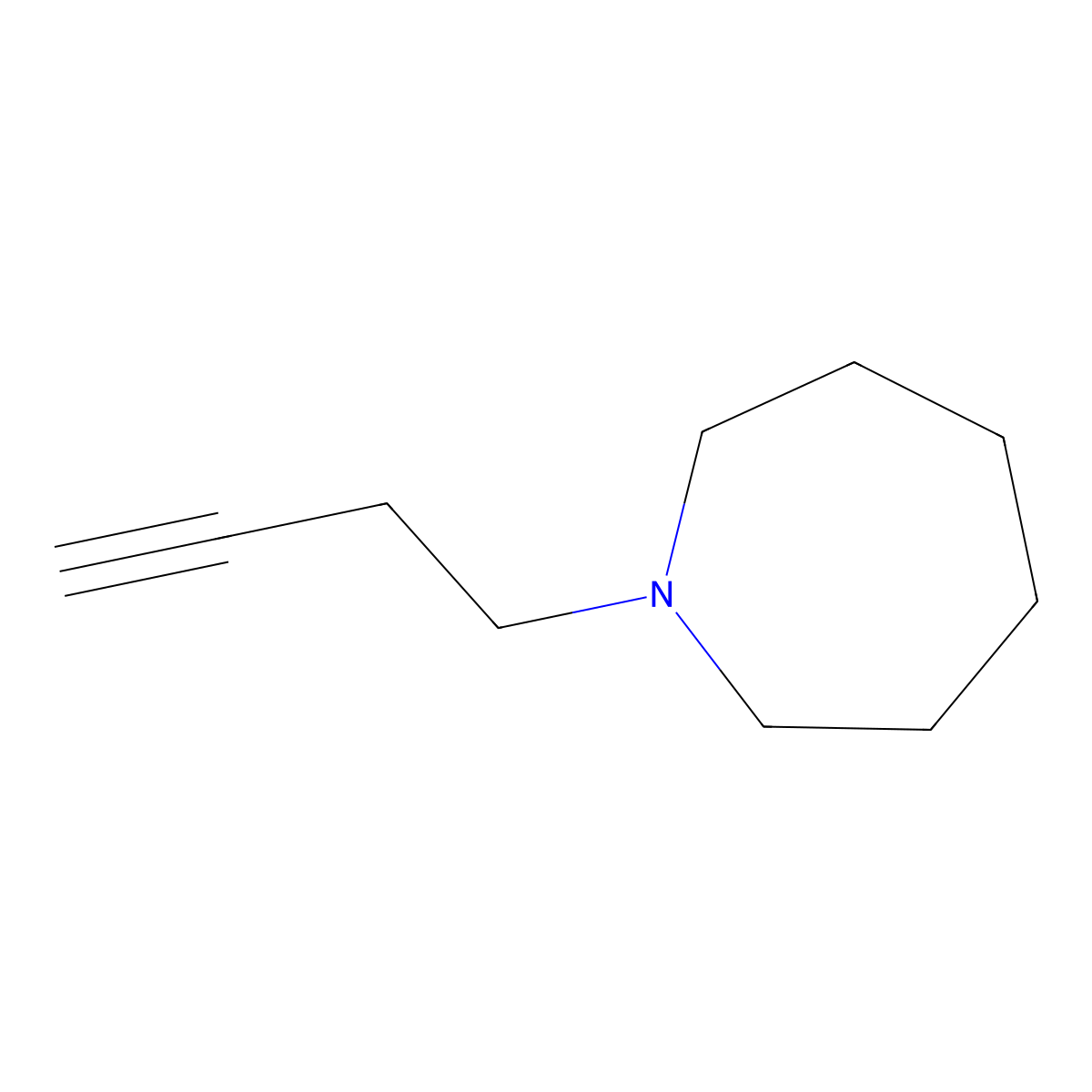 1-(But-3-yn-1-yl)azepane molecular structure, CAS 1342566-16-8