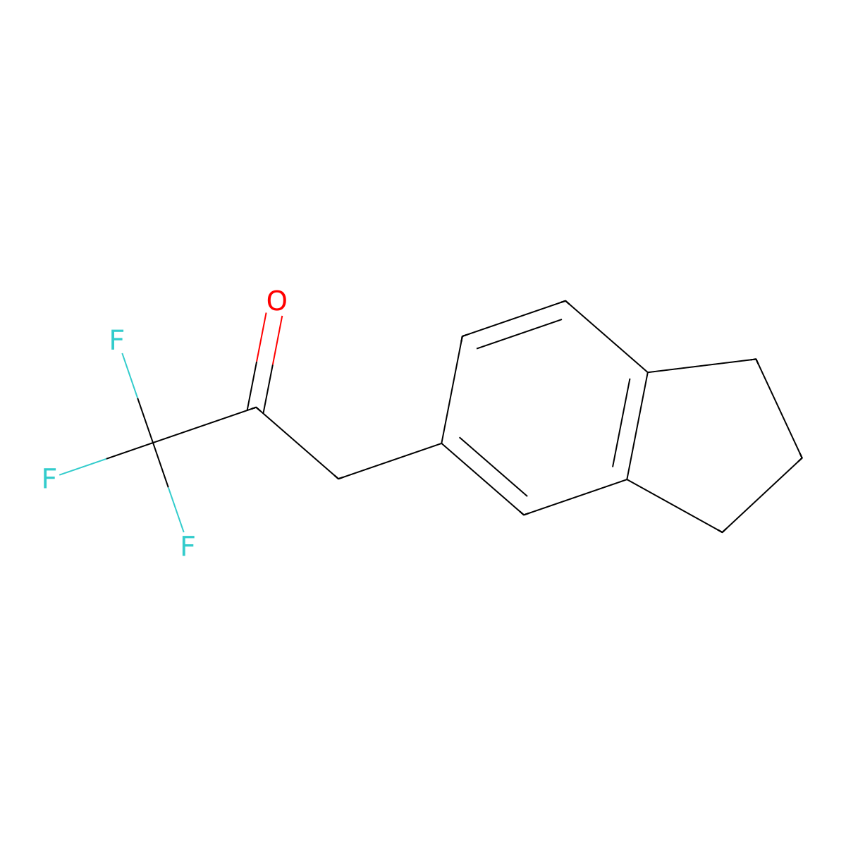 3-(2,3-dihydro-1H-inden-5-yl)-1,1,1-trifluoropropan-2-one molecular structure, CAS 1342567-15-0