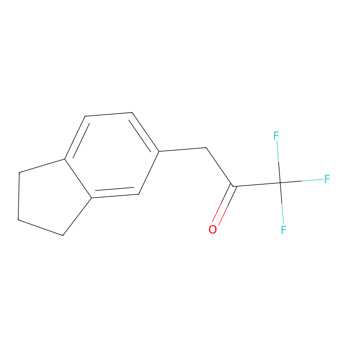 3-(2,3-dihydro-1H-inden-5-yl)-1,1,1-trifluoropropan-2-one molecular structure, CAS 1342567-15-0