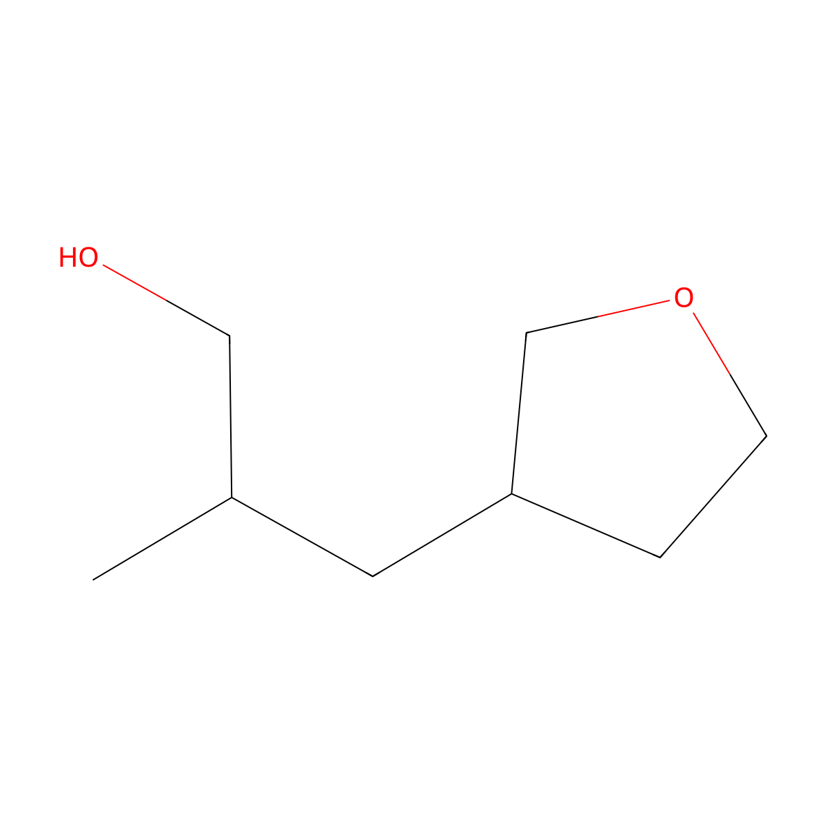 2-Methyl-3-(tetrahydrofuran-3-yl)propan-1-ol molecular structure, CAS 1342568-78-8