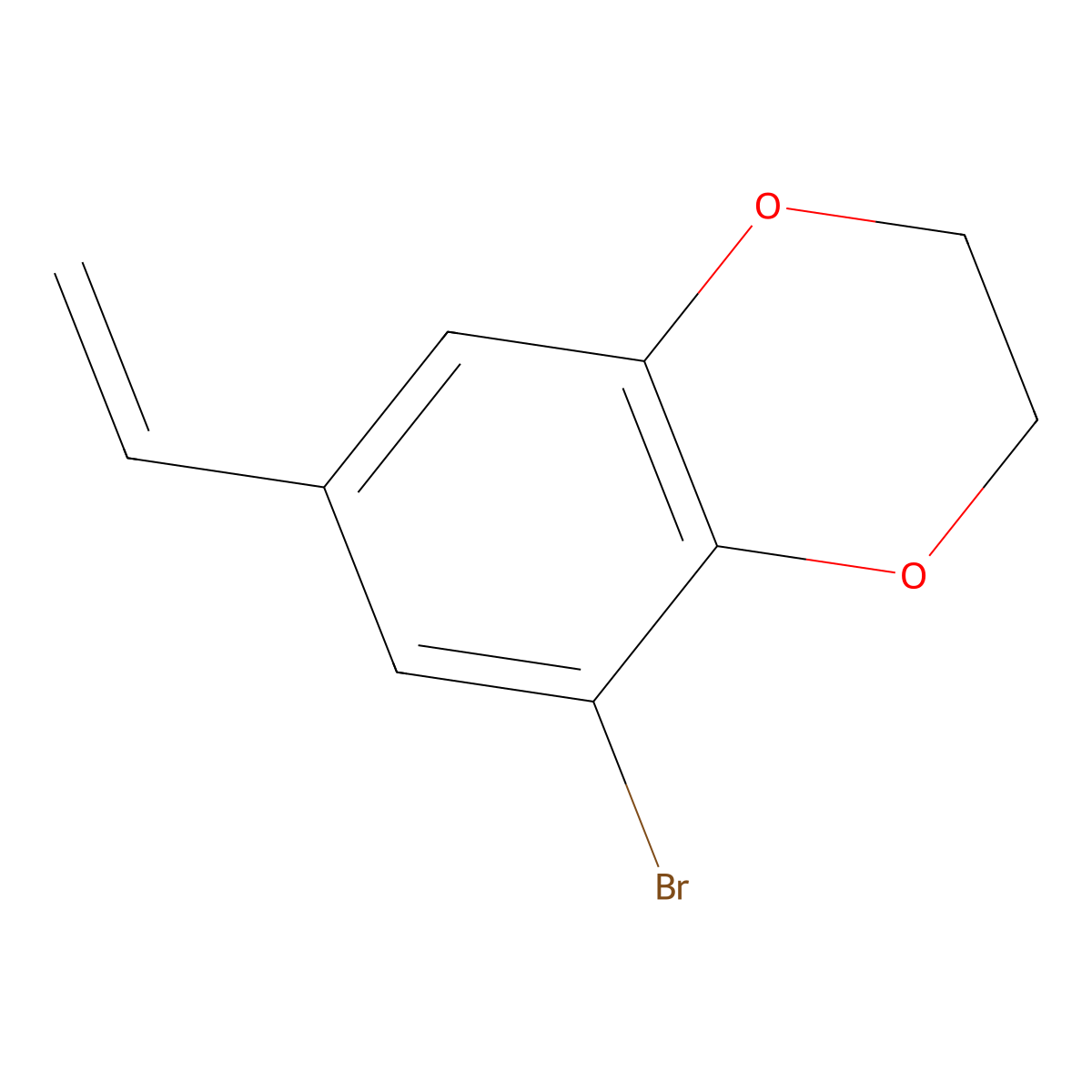 5-Bromo-7-vinyl-2,3-dihydrobenzo[b][1,4]dioxine molecular structure, CAS 1342568-91-5