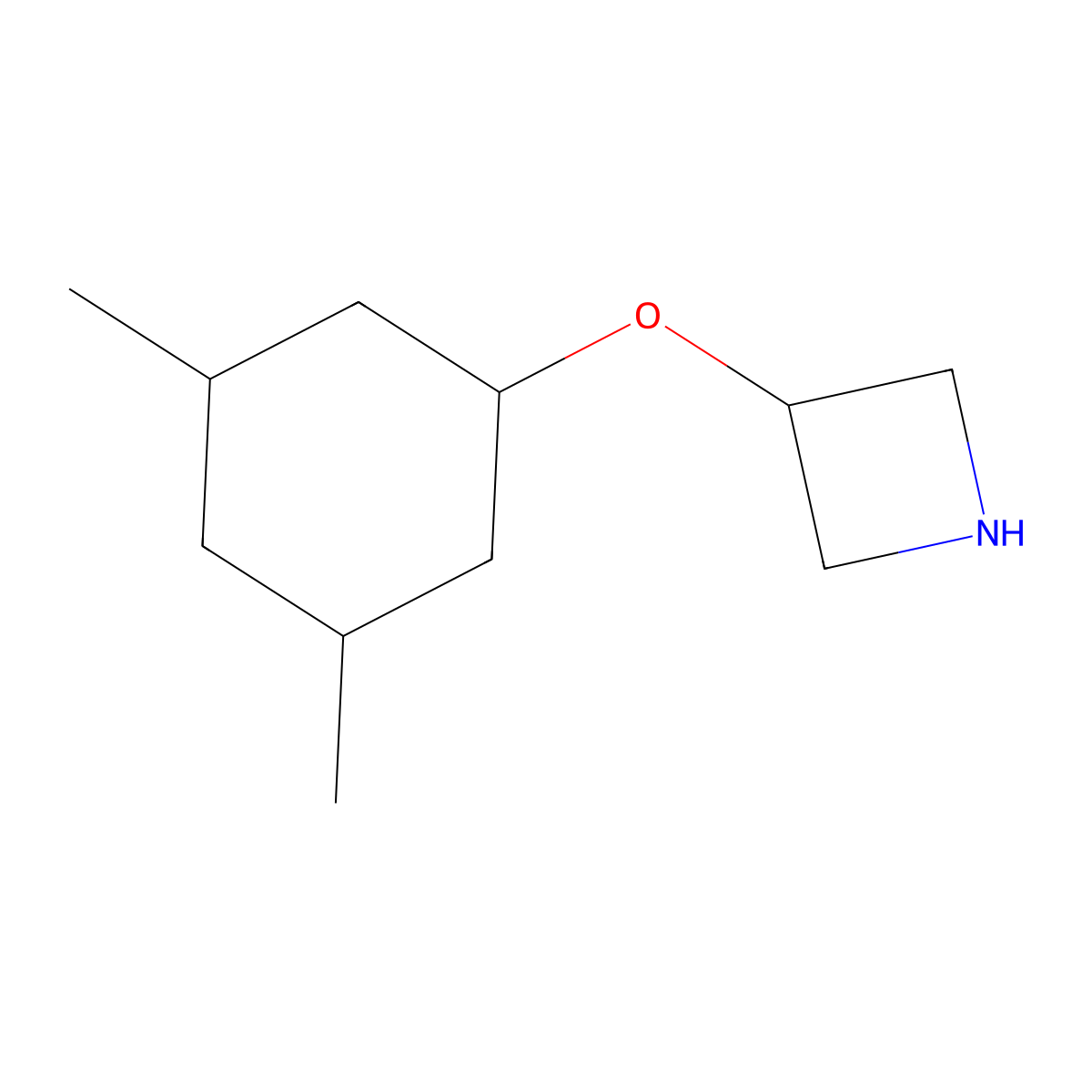 3-[(3,5-Dimethylcyclohexyl)oxy]azetidine molecular structure, CAS 1342569-95-2