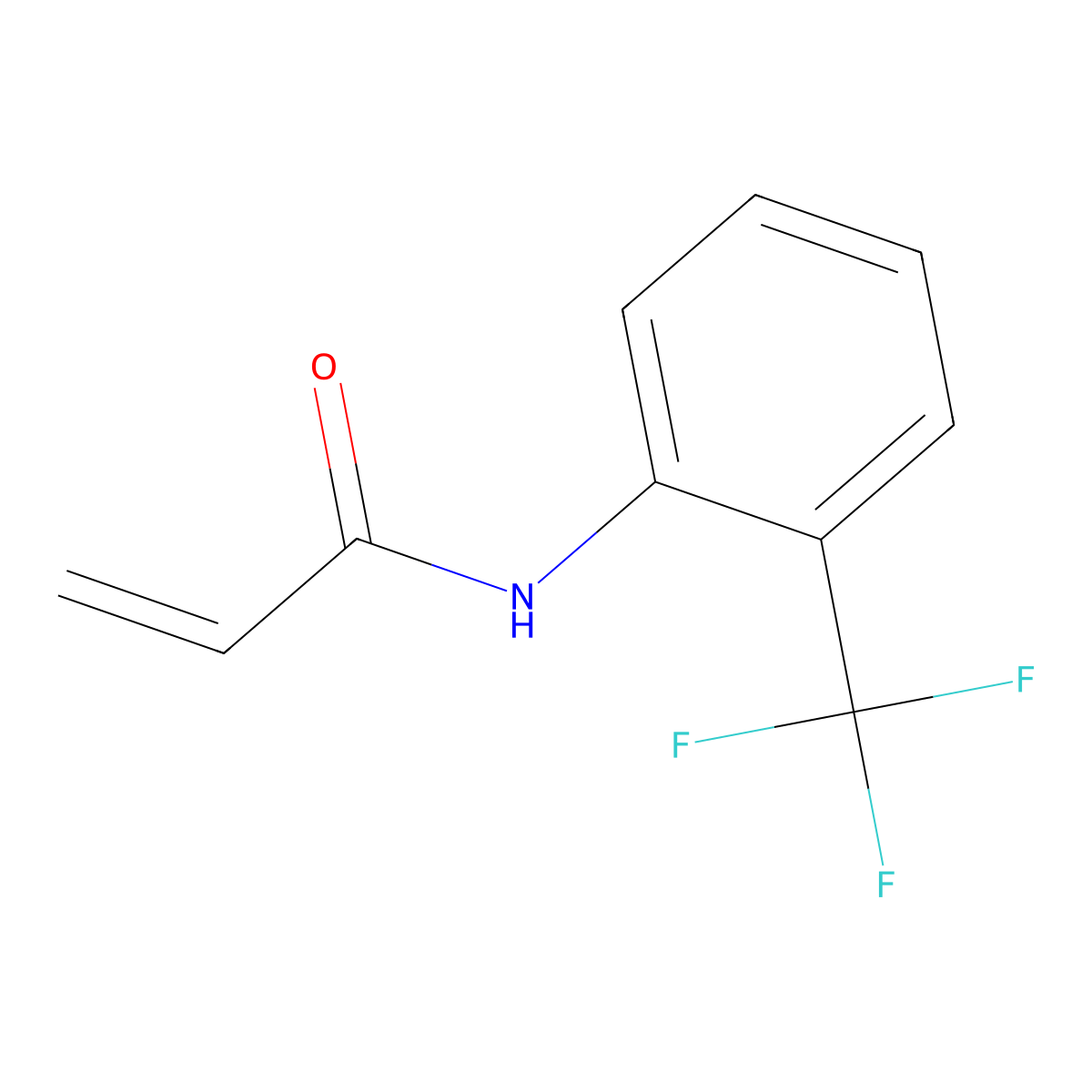 N-[2-(trifluoromethyl)phenyl]prop-2-enamide molecular structure, CAS 134257-20-8