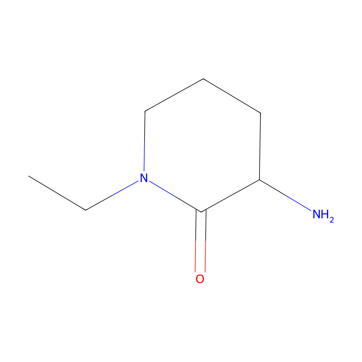 3-Amino-1-ethylpiperidin-2-one molecular structure, CAS 1342570-64-2