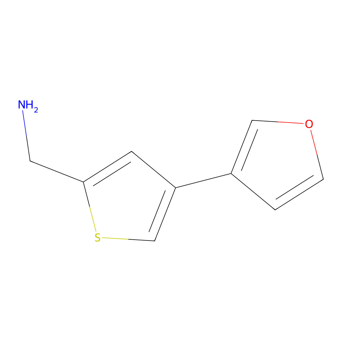 1-[4-(Furan-3-yl)thiophen-2-yl]methanamine molecular structure, CAS 1342571-33-8