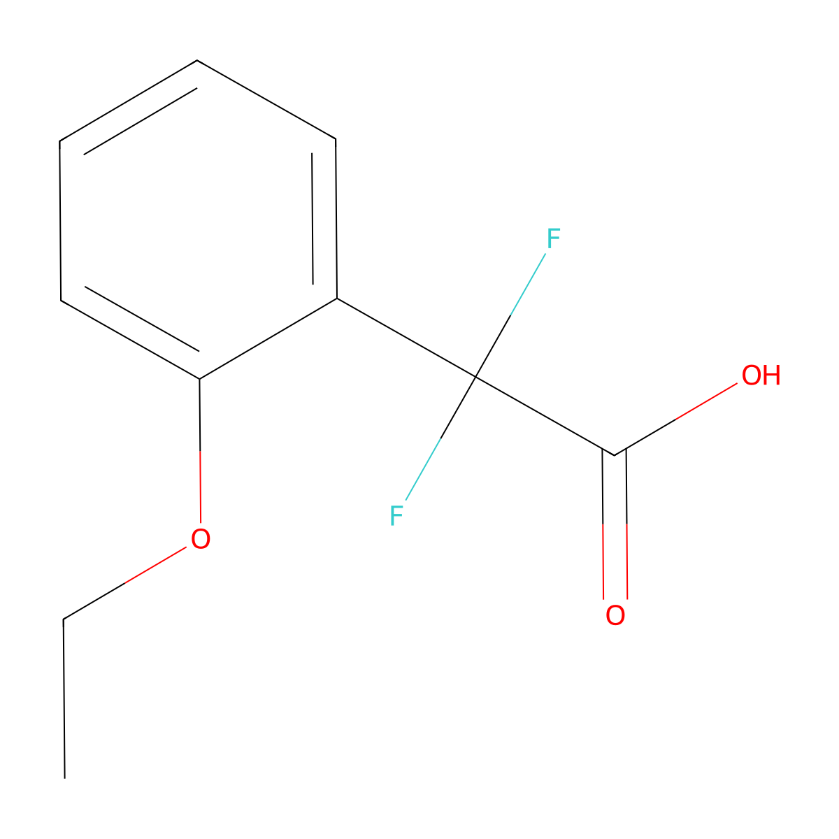 2-(2-Ethoxyphenyl)-2,2-difluoroacetic acid molecular structure, CAS 1342573-75-4