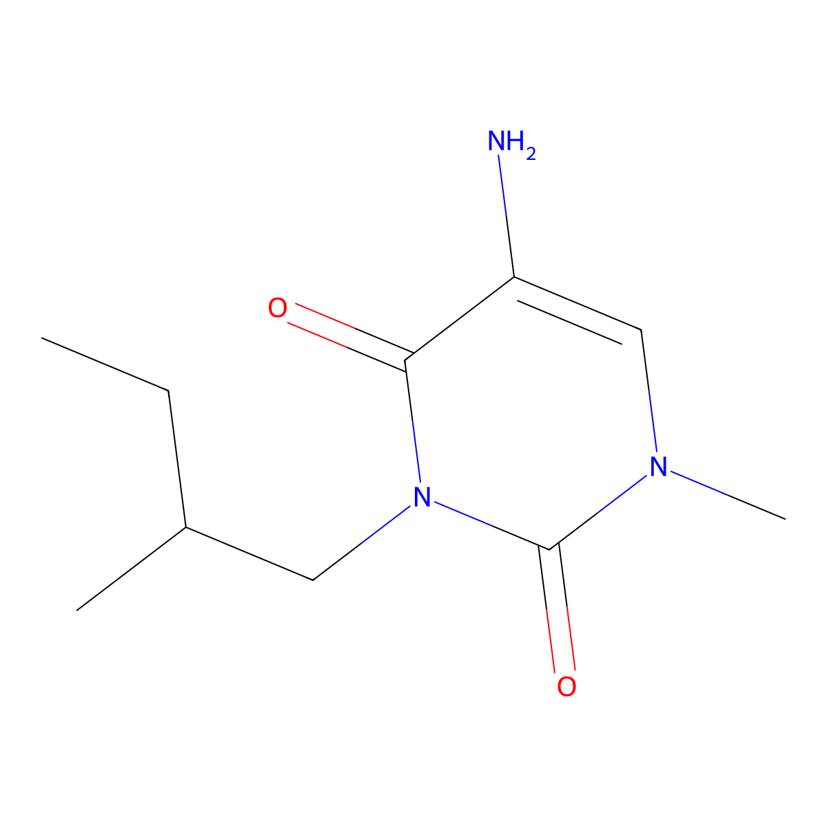 5-Amino-1-methyl-3-(2-methylbutyl)pyrimidine-2,4(1h,3h)-dione molecular structure, CAS 1342574-56-4