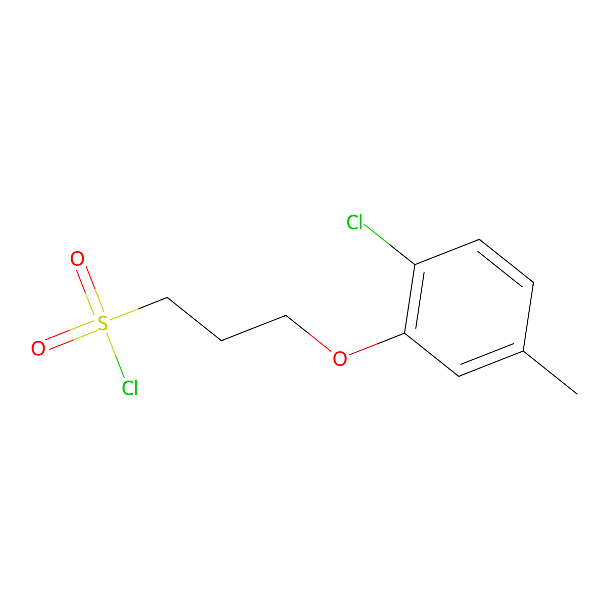3-(2-Chloro-5-methylphenoxy)propane-1-sulfonyl chloride molecular structure, CAS 1342575-69-2