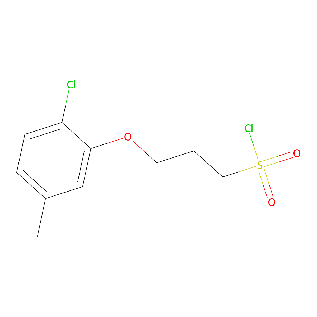 3-(2-Chloro-5-methylphenoxy)propane-1-sulfonyl chloride molecular structure, CAS 1342575-69-2