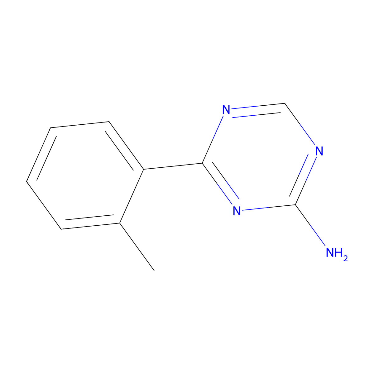 4-(2-Tolyl)-1,3,5-triazin-2-amine molecular structure, CAS 1342575-79-4