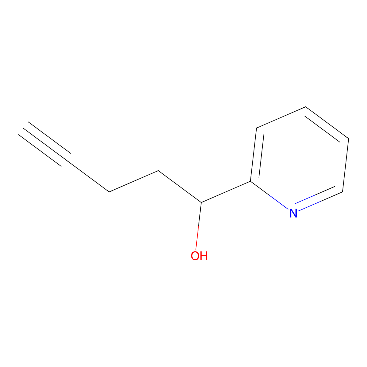 1-(Pyridin-2-yl)pent-4-yn-1-ol molecular structure, CAS 1342577-93-8