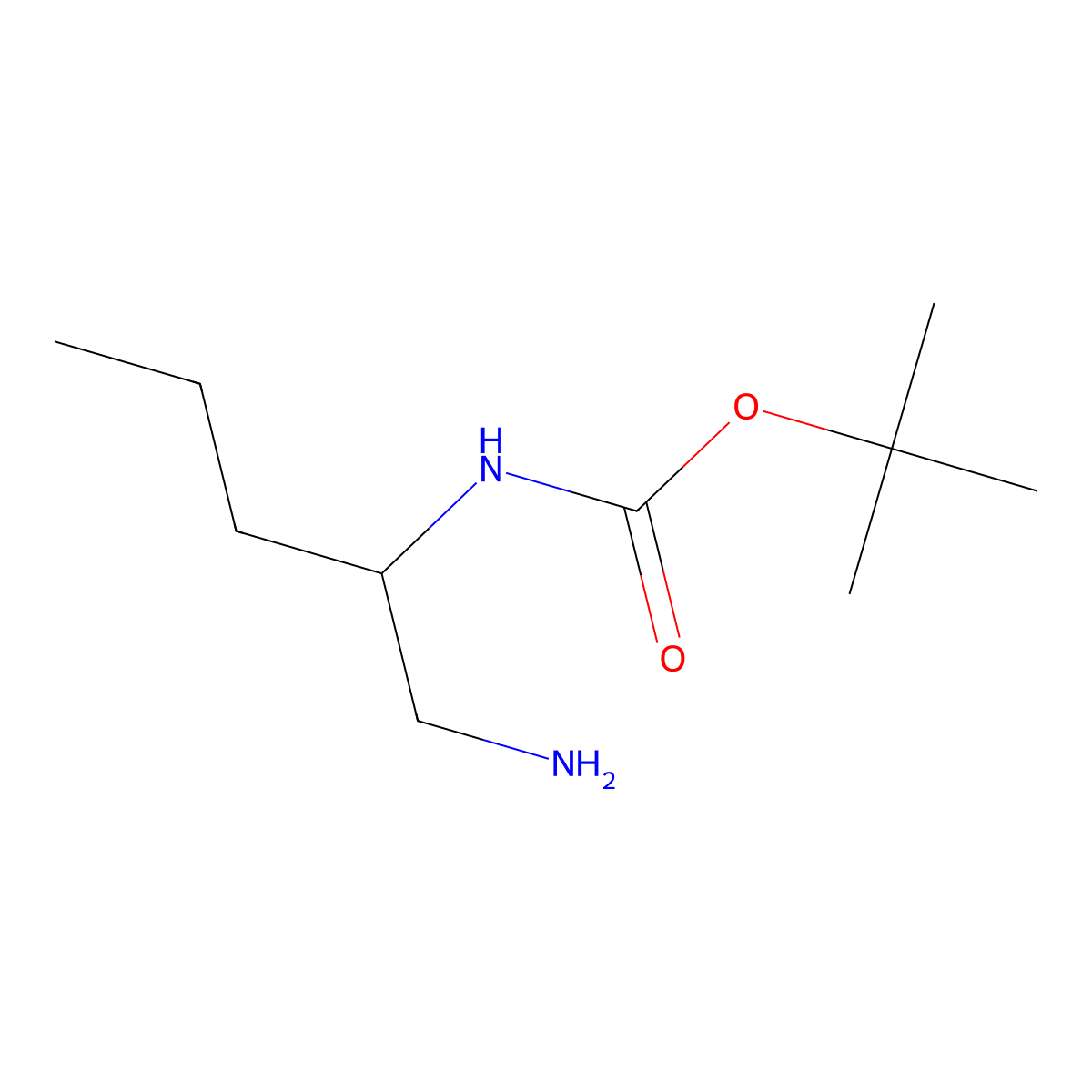 tert-butyl N-(1-aminopentan-2-yl)carbamate molecular structure, CAS 1342578-12-4