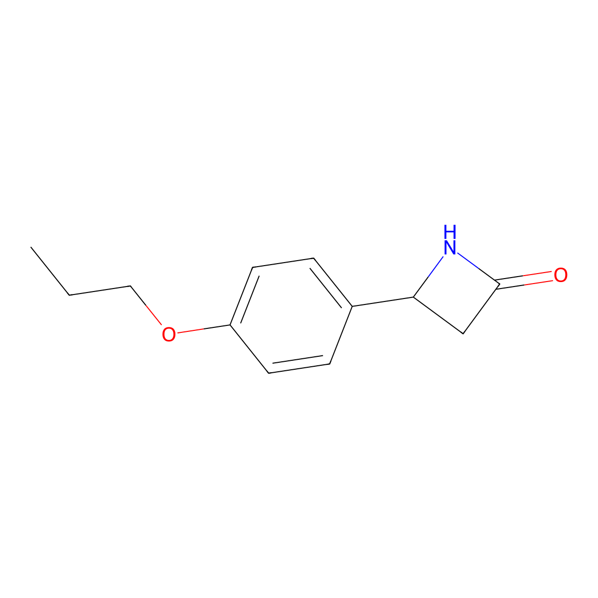 4-(4-Propoxyphenyl)azetidin-2-one molecular structure, CAS 1342578-79-3