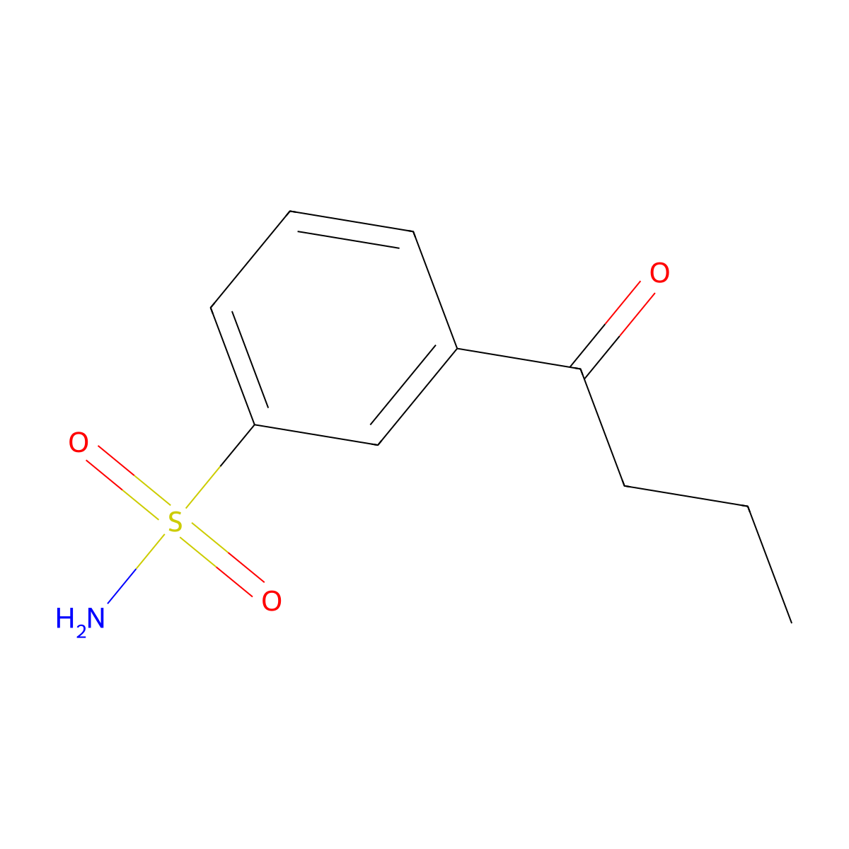 3-Butyrylbenzenesulfonamide molecular structure, CAS 1342582-36-8