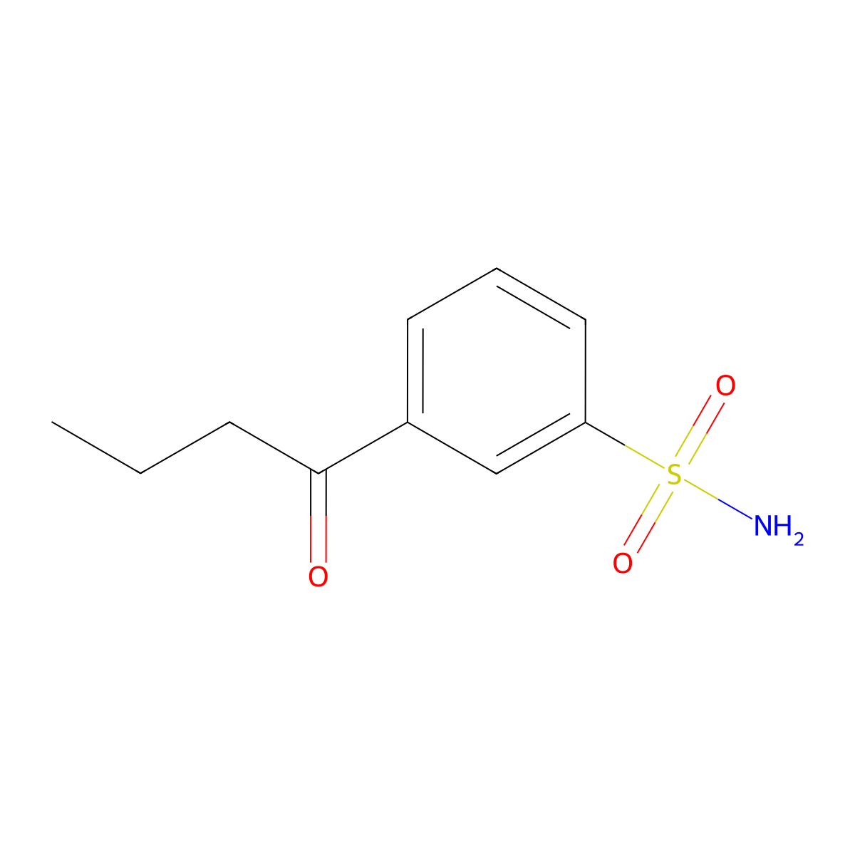 3-Butyrylbenzenesulfonamide molecular structure, CAS 1342582-36-8