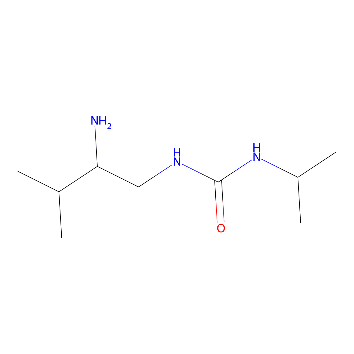 3-(2-Amino-3-methylbutyl)-1-(propan-2-yl)urea molecular structure, CAS 1342582-53-9