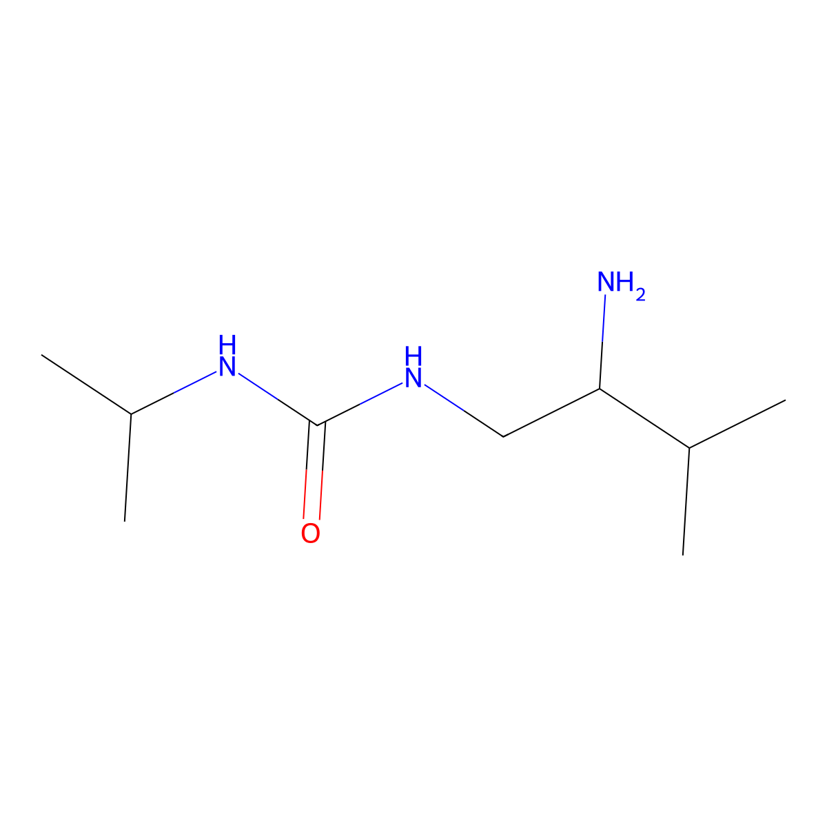 3-(2-Amino-3-methylbutyl)-1-(propan-2-yl)urea molecular structure, CAS 1342582-53-9