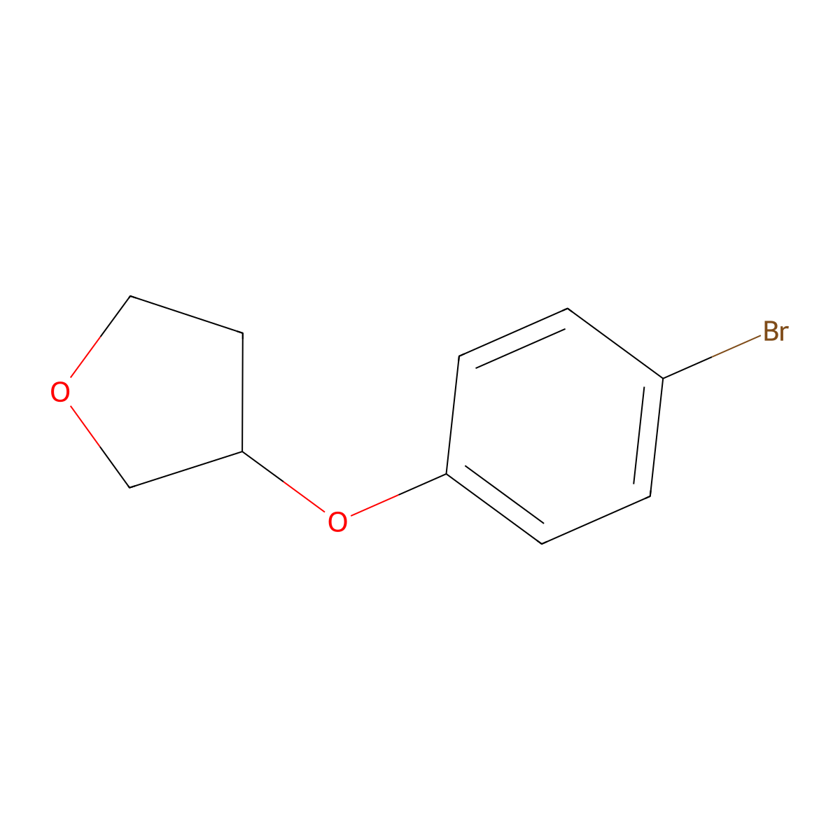 3-(4-Bromophenoxy)tetrahydrofuran molecular structure, CAS 1342585-83-4