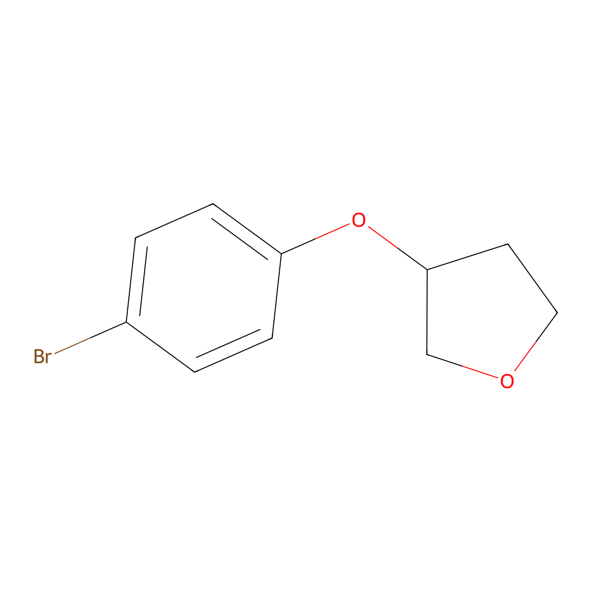 3-(4-Bromophenoxy)tetrahydrofuran molecular structure, CAS 1342585-83-4