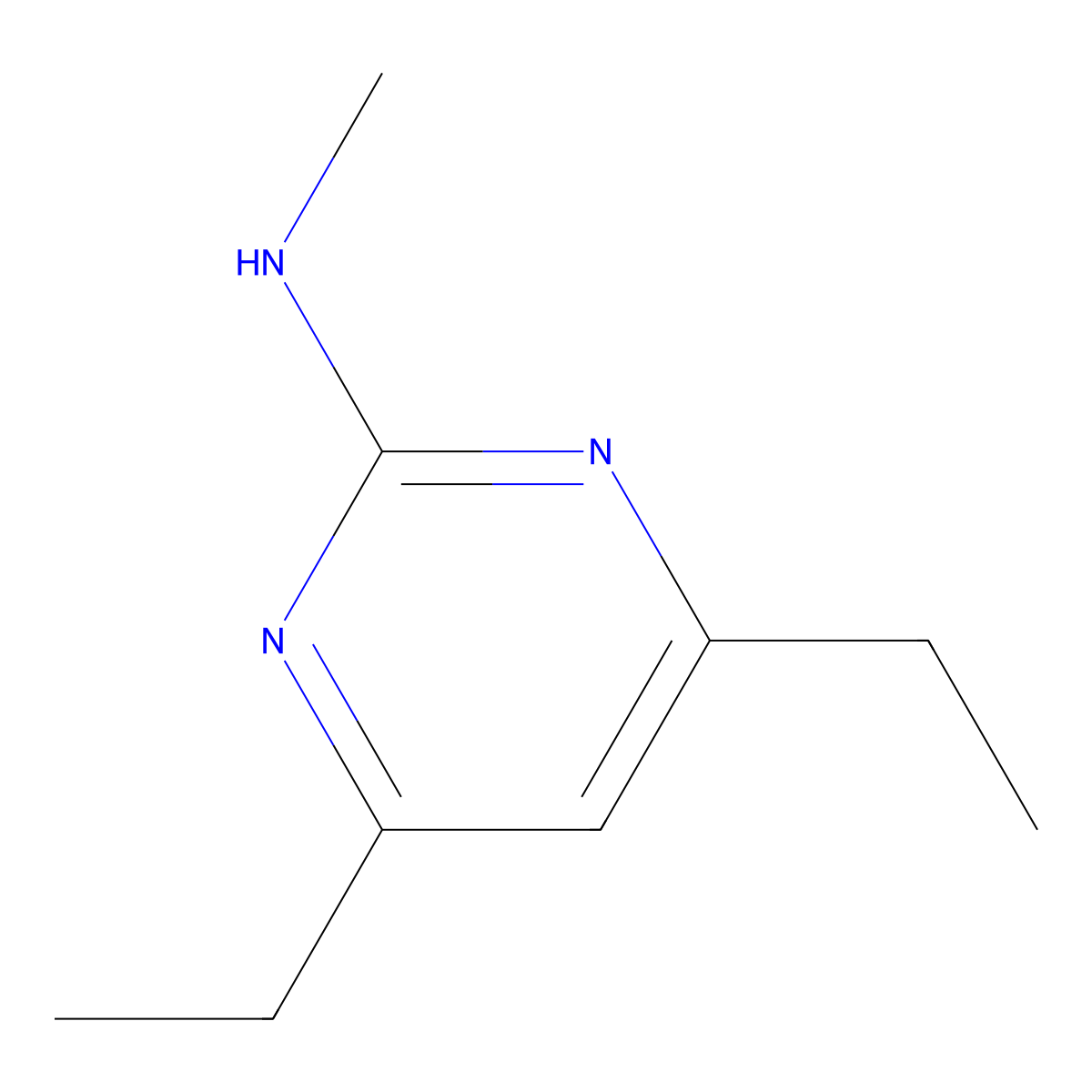 4,6-diethyl-N-methylpyrimidin-2-amine molecular structure, CAS 1342588-40-2