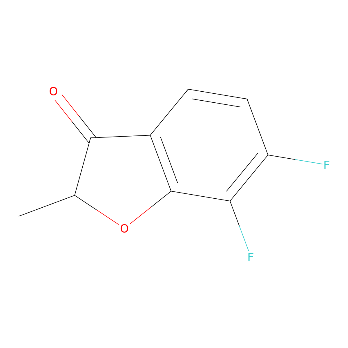 6,7-Difluoro-2-methyl-2,3-dihydro-1-benzofuran-3-one molecular structure, CAS 1342588-59-3
