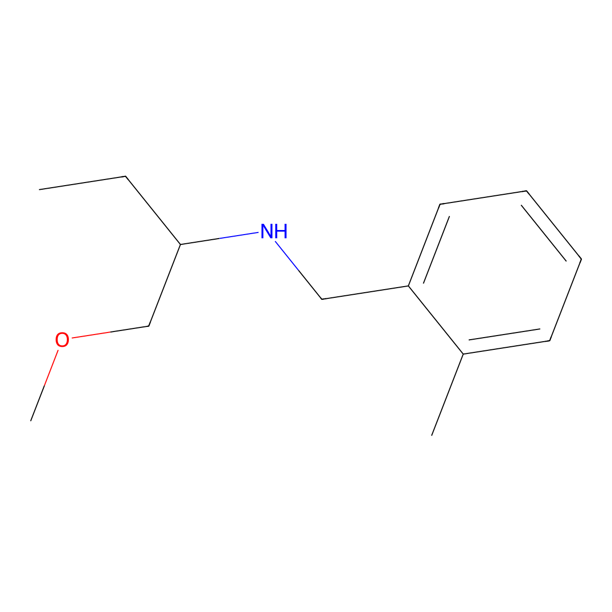 (1-Methoxybutan-2-yl)[(2-methylphenyl)methyl]amine molecular structure, CAS 1342588-79-7