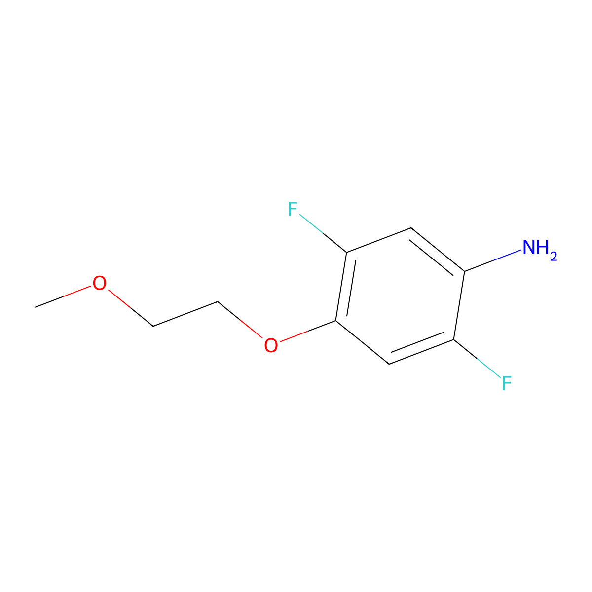2,5-Difluoro-4-(2-methoxyethoxy)aniline molecular structure, CAS 1342588-84-4