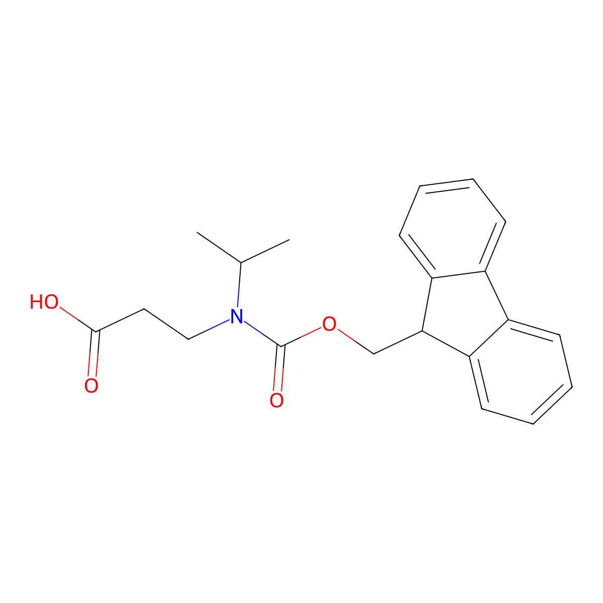 3-{[(9H-fluoren-9-ylmethoxy)carbonyl](propan-2-yl)amino}propanoic acid molecular structure, CAS 1342594-74-4