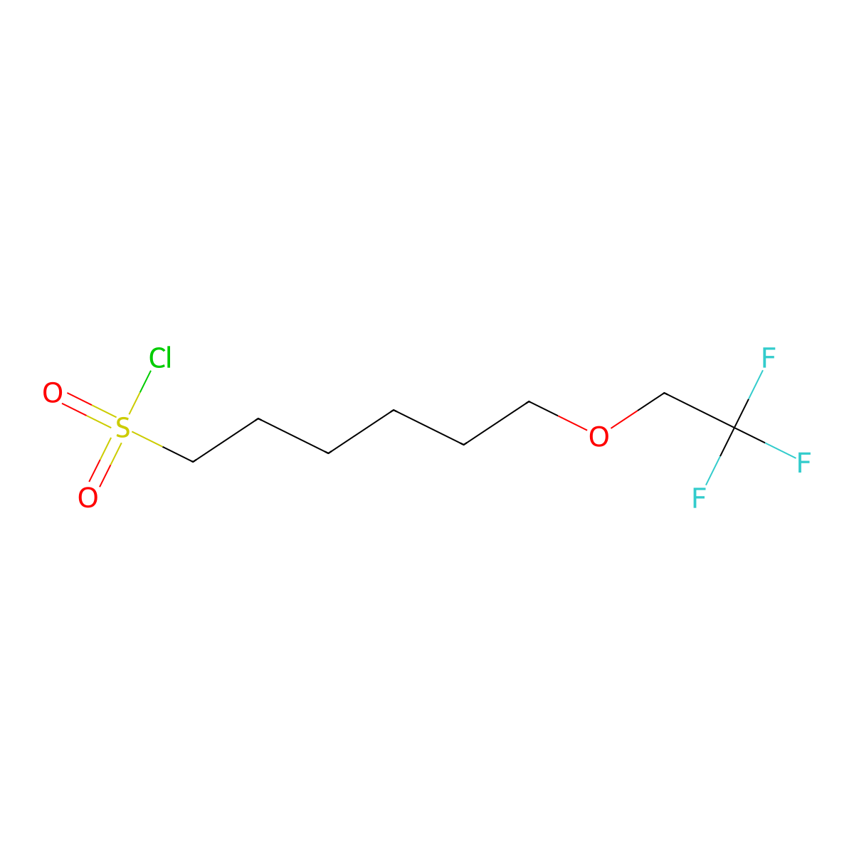 6-(2,2,2-Trifluoroethoxy)hexane-1-sulfonyl chloride molecular structure, CAS 1342595-20-3