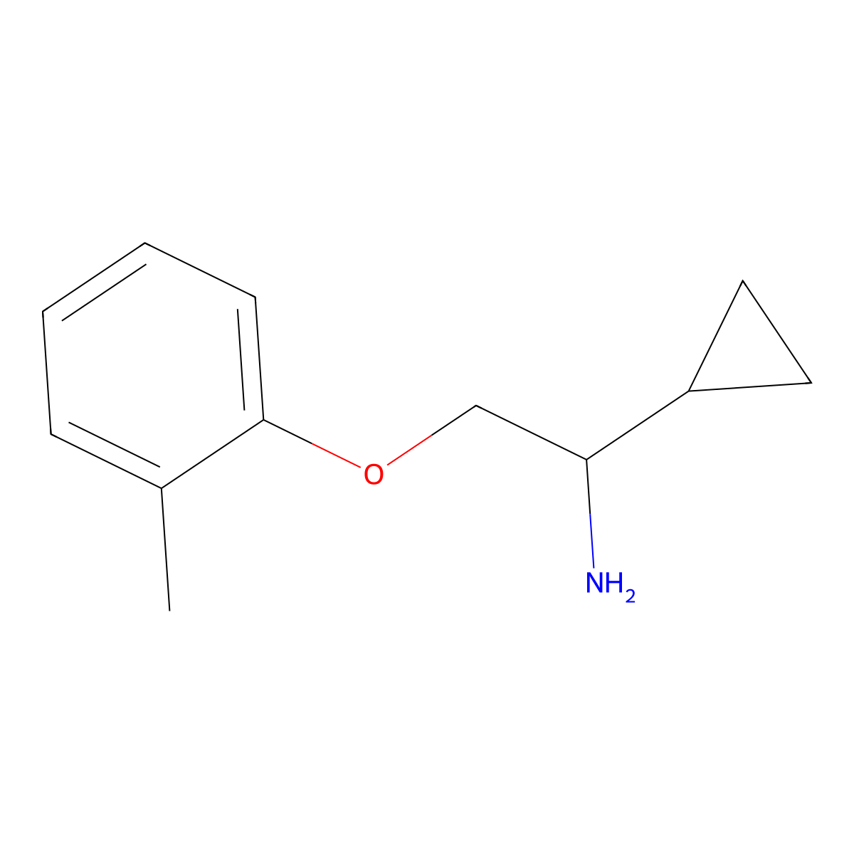 [1-Cyclopropyl-2-(2-methylphenoxy)ethyl]amine molecular structure, CAS 1342595-28-1