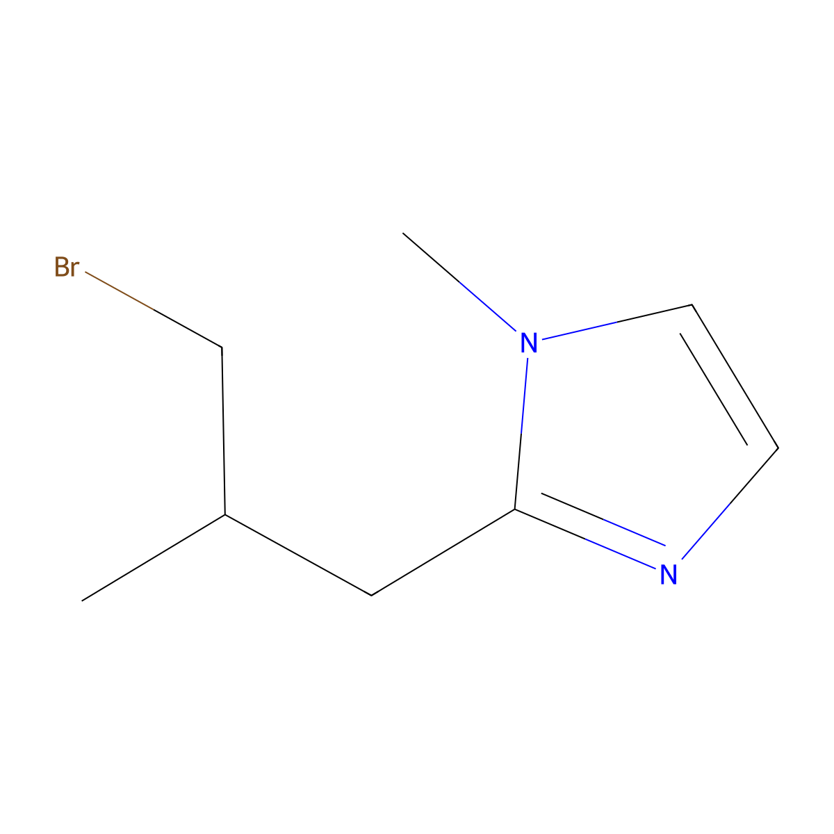 2-(3-bromo-2-methylpropyl)-1-methyl-1H-imidazole molecular structure, CAS 1342596-06-8