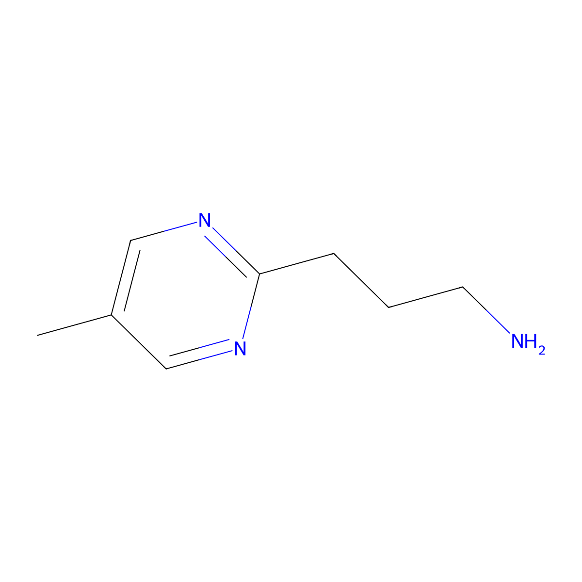 3-(5-Methylpyrimidin-2-yl)propan-1-amine molecular structure, CAS 1342599-41-0