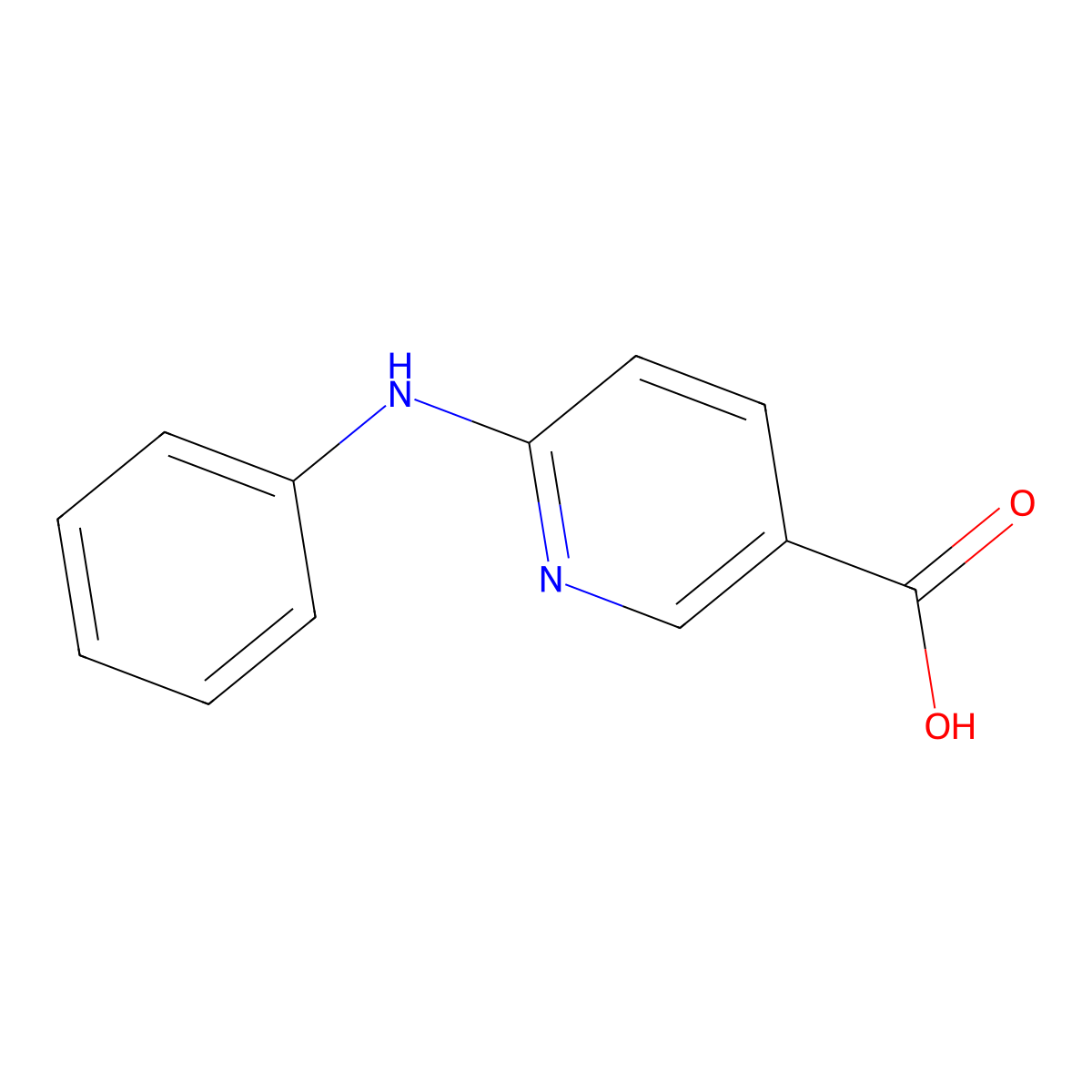 6-(Phenylamino)nicotinic acid molecular structure, CAS 13426-16-9