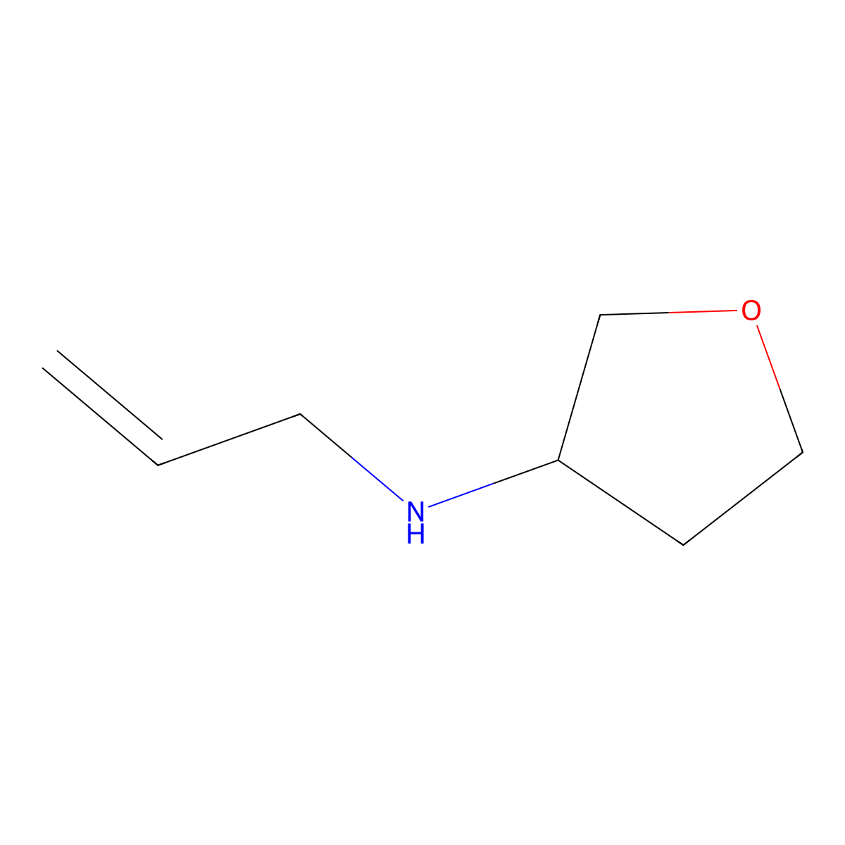 N-(prop-2-en-1-yl)oxolan-3-amine molecular structure, CAS 1342601-29-9