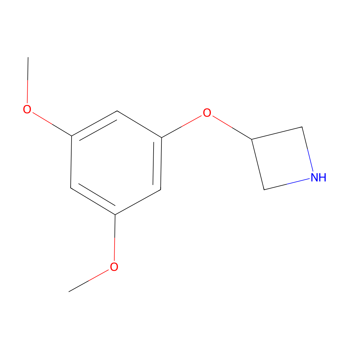 3-(3,5-Dimethoxyphenoxy)azetidine molecular structure, CAS 1342602-58-7