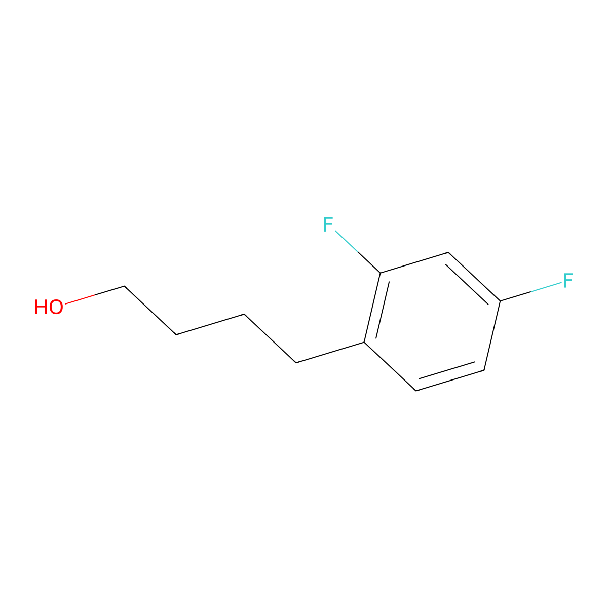 2,4-Difluoro-benzenebutanol molecular structure, CAS 1342602-90-7