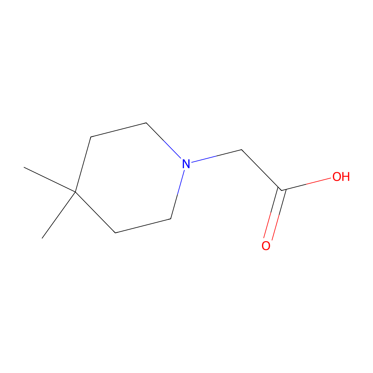 2-(4,4-Dimethylpiperidin-1-yl)acetic acid molecular structure, CAS 1342605-24-6