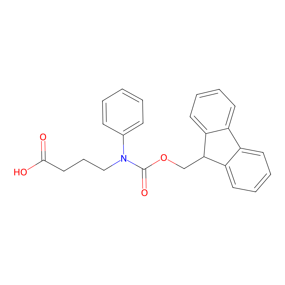 4-({[(9H-fluoren-9-yl)methoxy]carbonyl}(phenyl)amino)butanoic acid molecular structure, CAS 1342605-59-7