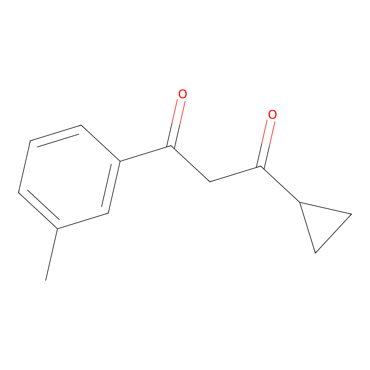 1-Cyclopropyl-3-(3-methylphenyl)propane-1,3-dione molecular structure, CAS 1342606-11-4