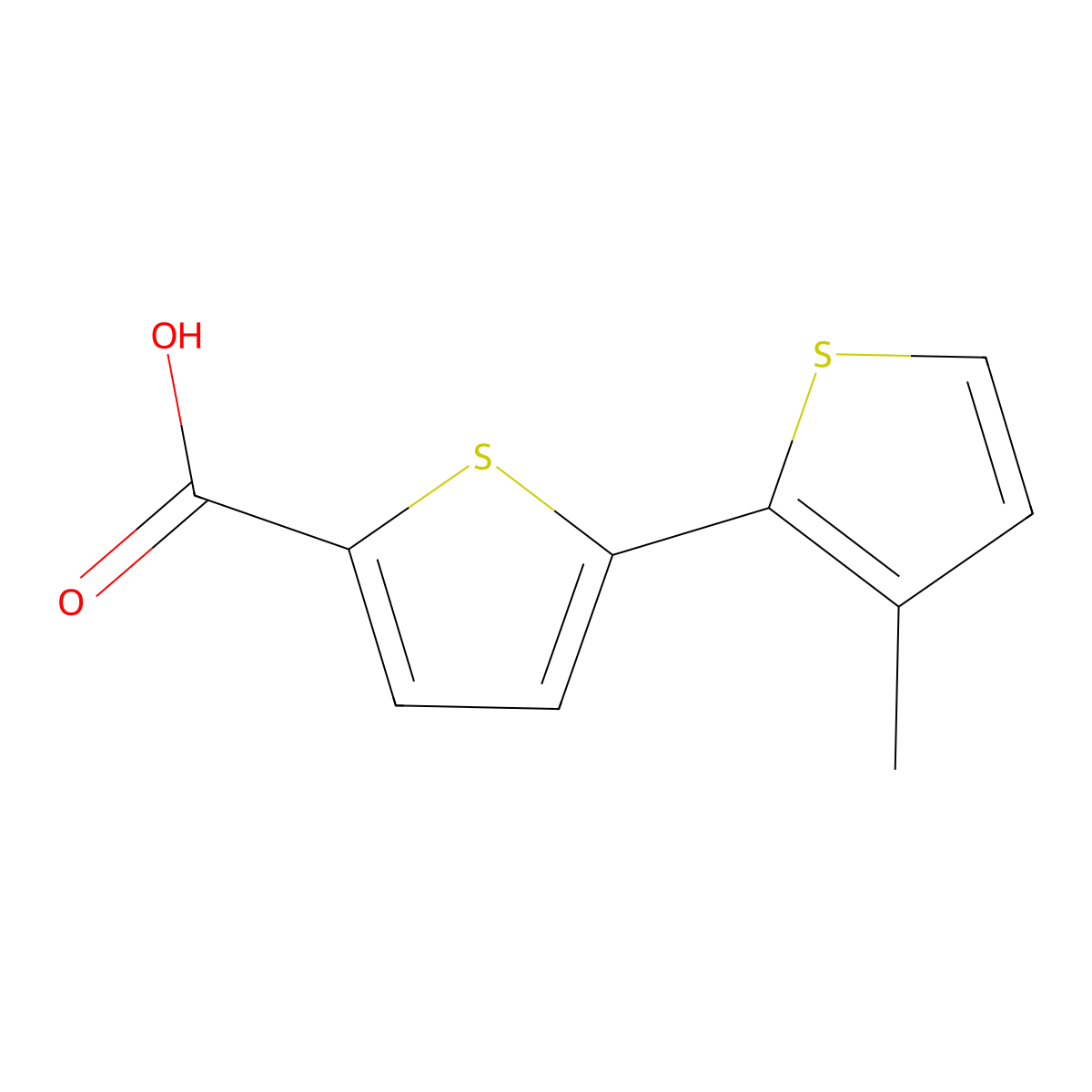 5-(3-Methylthiophen-2-yl)thiophene-2-carboxylic acid molecular structure, CAS 1342606-57-8