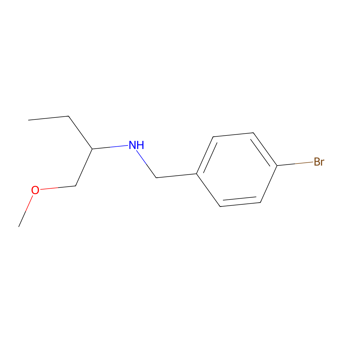 [(4-Bromophenyl)methyl](1-methoxybutan-2-yl)amine molecular structure, CAS 1342606-97-6