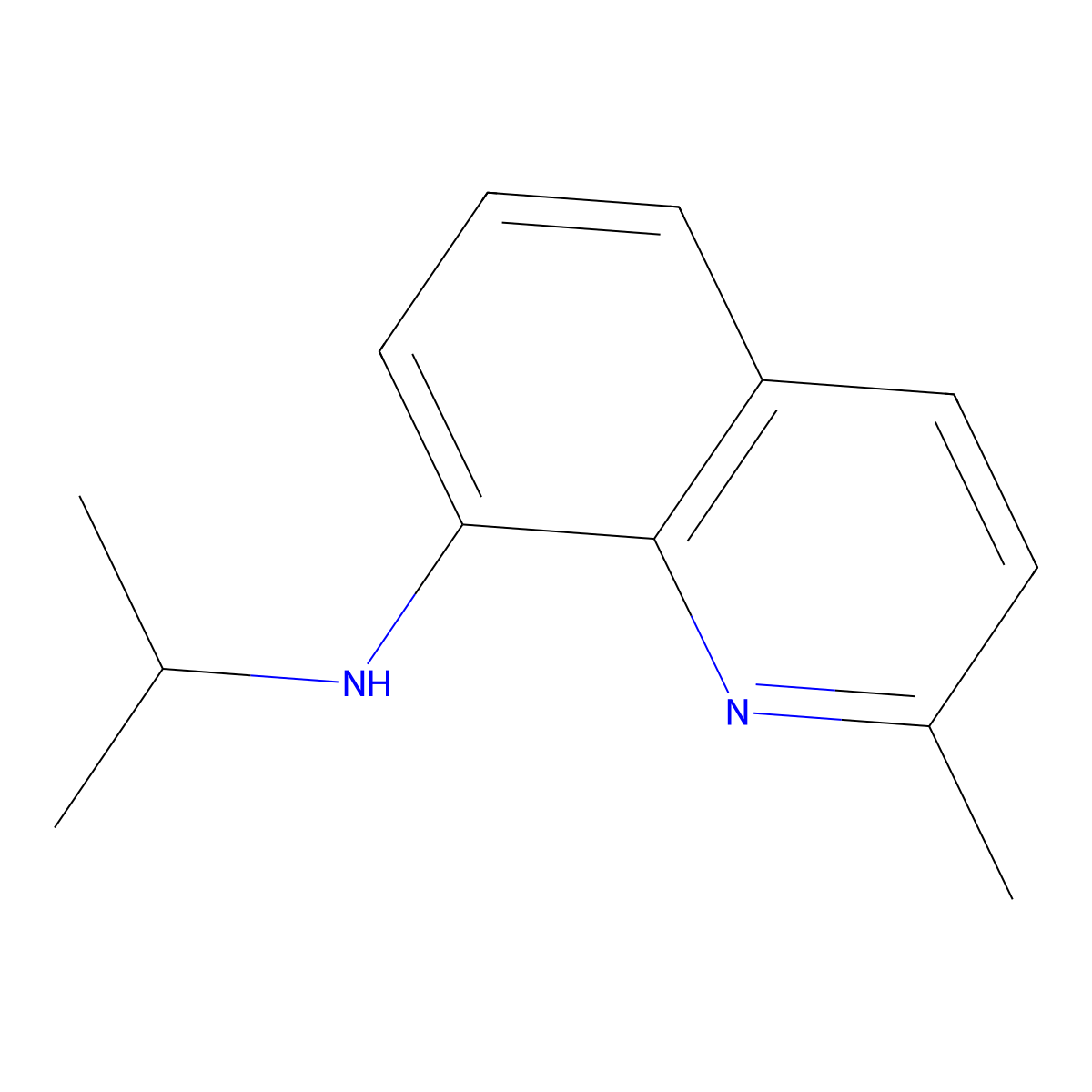 2-methyl-N-(propan-2-yl)quinolin-8-amine molecular structure, CAS 1342609-61-3