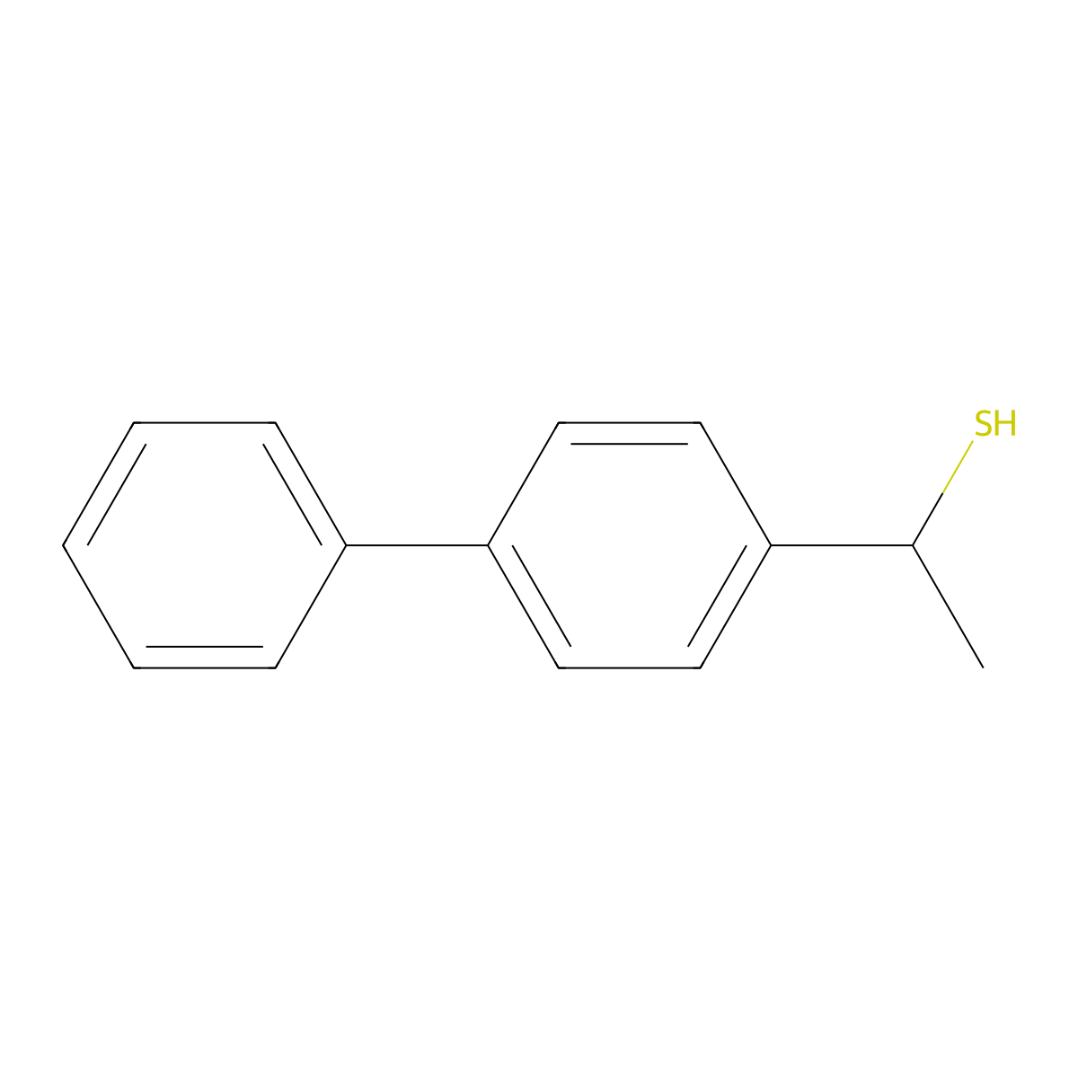 1-([1,1'-Biphenyl]-4-yl)ethane-1-thiol molecular structure, CAS 134261-68-0