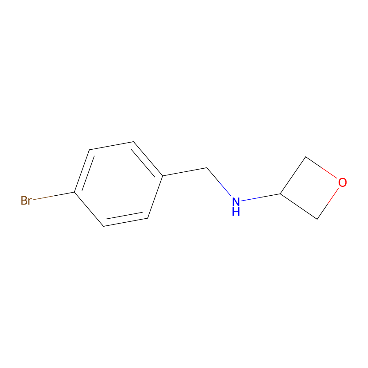 N-(4-Bromobenzyl)oxetan-3-amine molecular structure, CAS 1342610-11-0