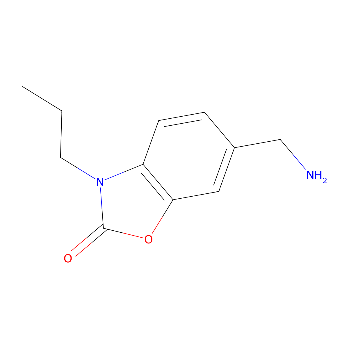 6-(Aminomethyl)-3-propylbenzo[d]oxazol-2(3h)-one molecular structure, CAS 1342612-81-0