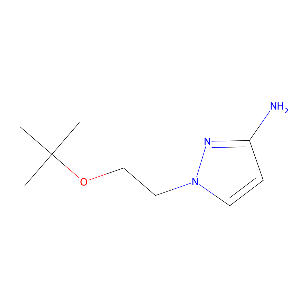 1-(2-(Tert-butoxy)ethyl)-1h-pyrazol-3-amine molecular structure, CAS 1342613-18-6