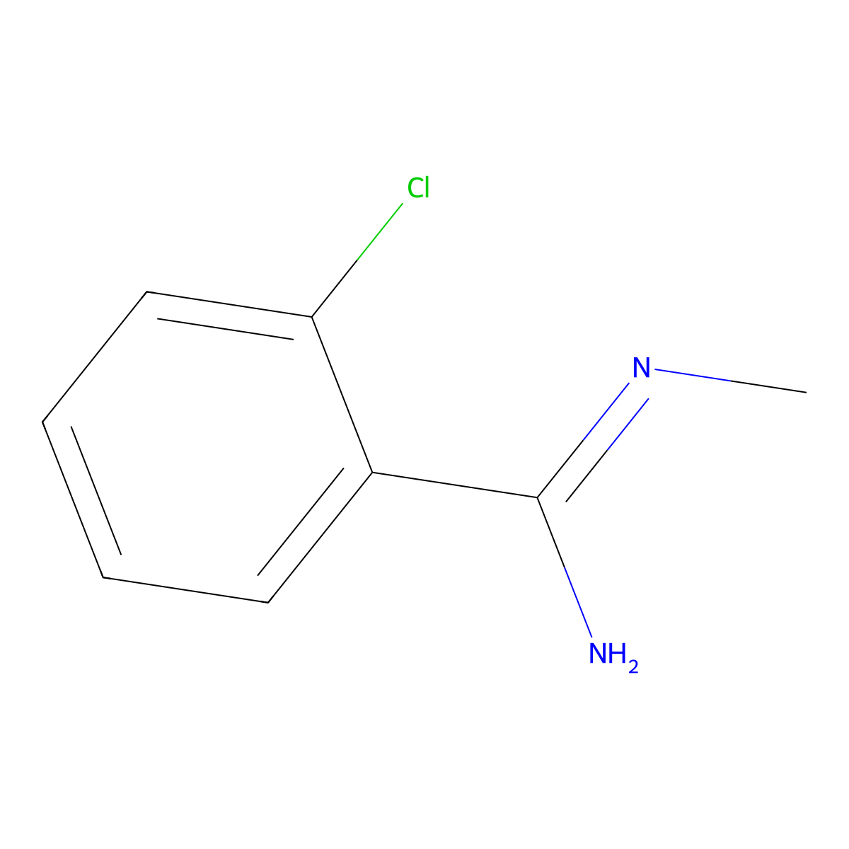 2-chloro-N-methylbenzene-1-carboximidamide molecular structure, CAS 1342614-87-2
